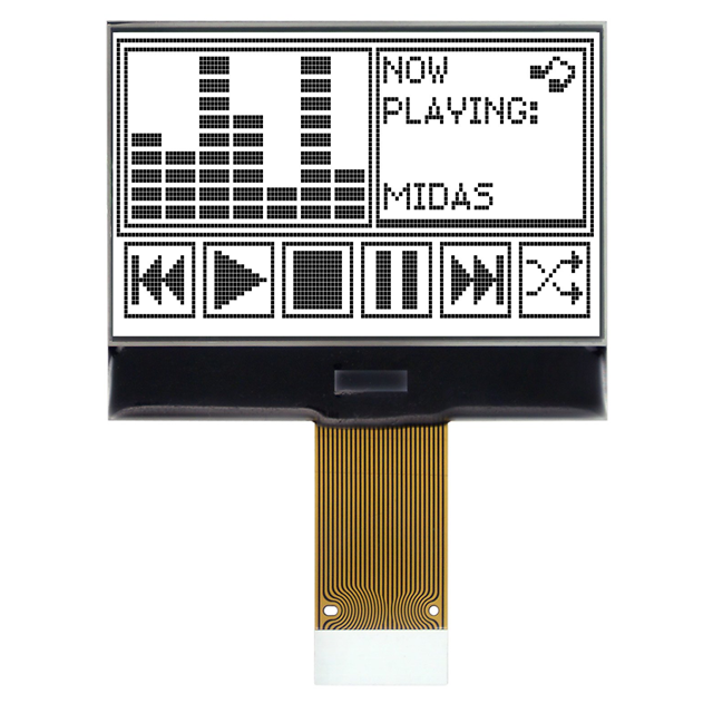 Midas Displays MCCOG128064B12W-FPTLW electronic component