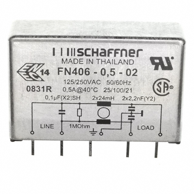 TE Connectivity Schaffner FN406-0.5-02 electronic component