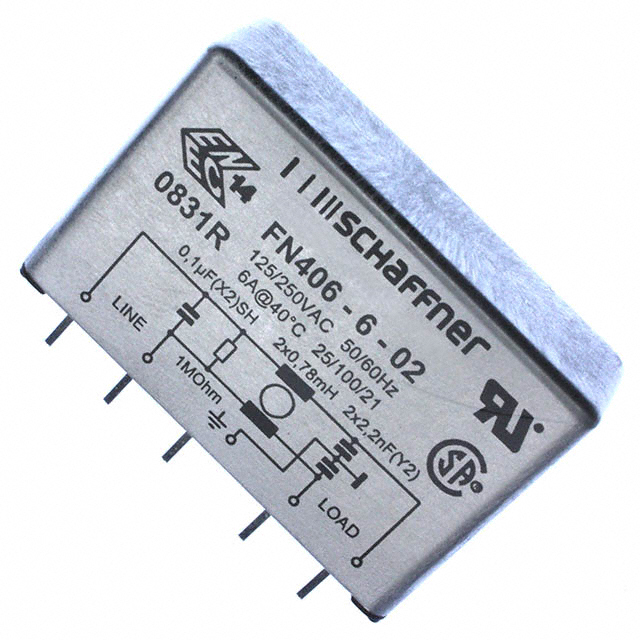 TE Connectivity Schaffner FN406-6-02 electronic component