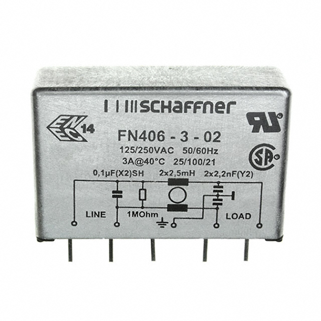 TE Connectivity Schaffner FN406-3-02 electronic component