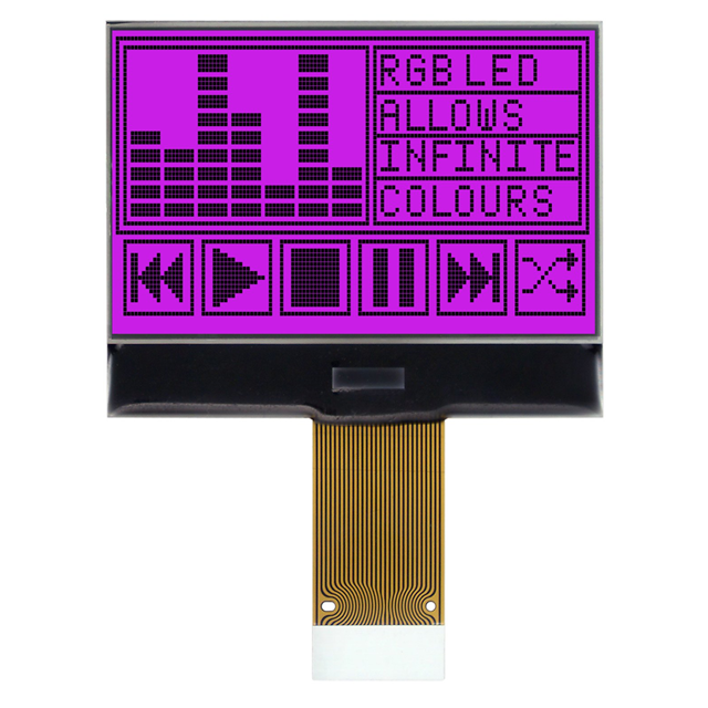 Midas Displays MCCOG128064B12W-FPTLRGB electronic component