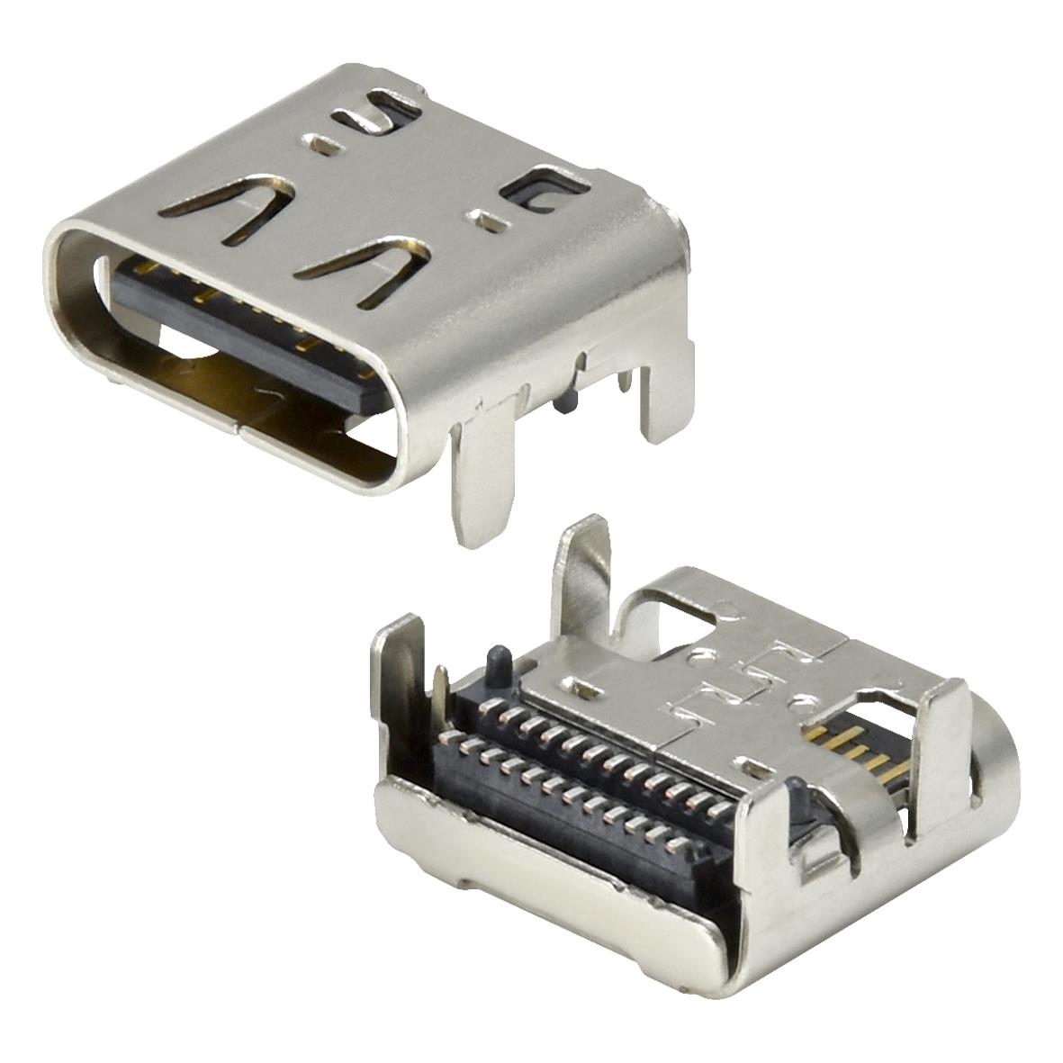 Adam Tech USB-C40-S-RA-CS6-SMT-BK-30-T/R electronic component
