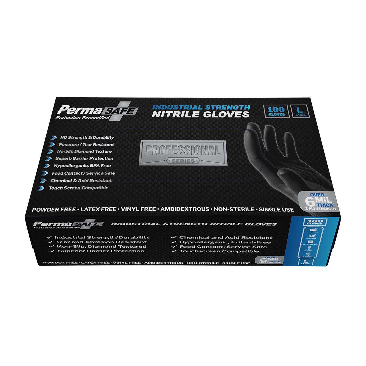PermaSafe Industrial Nitrile Disposable Gloves - L electronic component