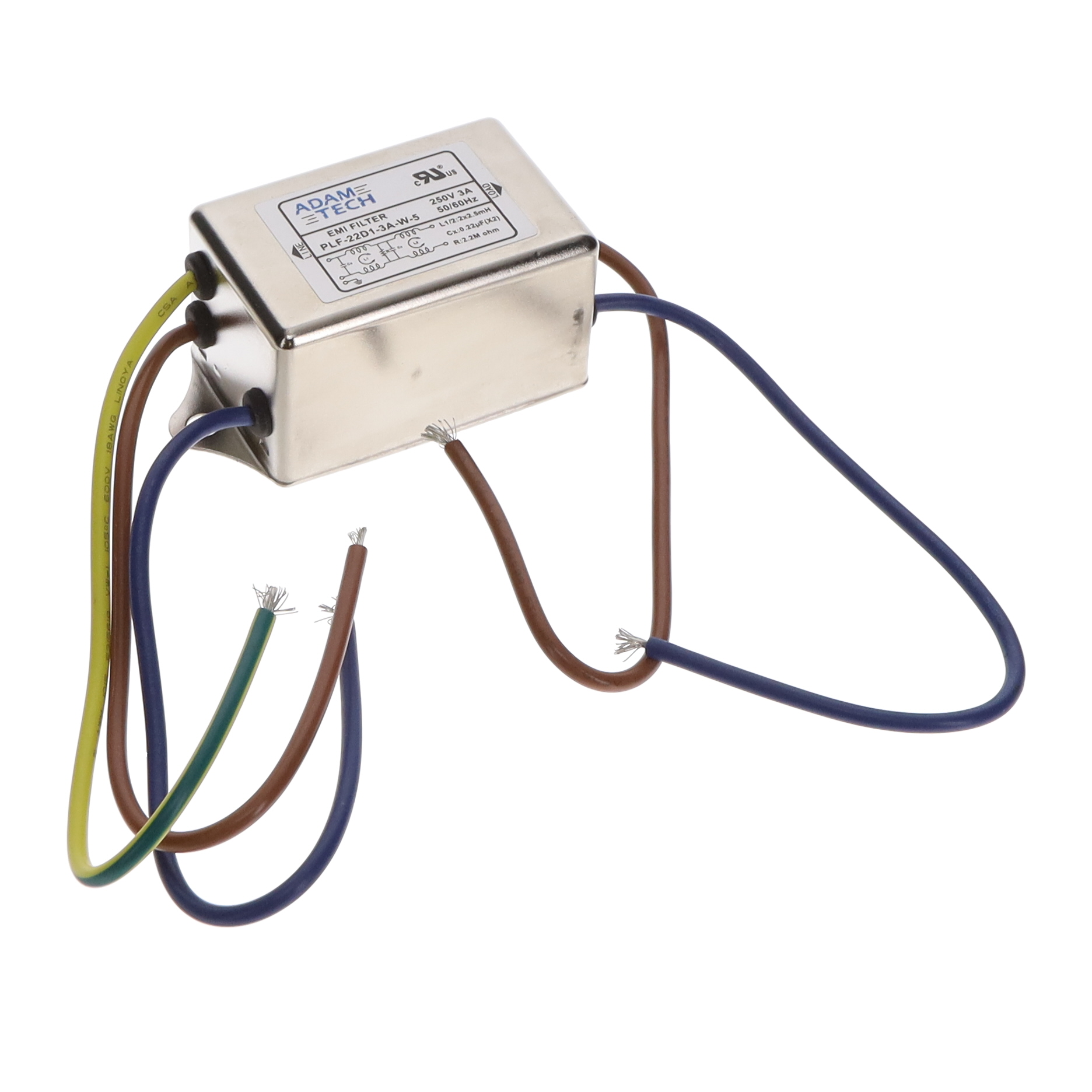 Adam Tech PLF-22D1-3A-W-5 electronic component