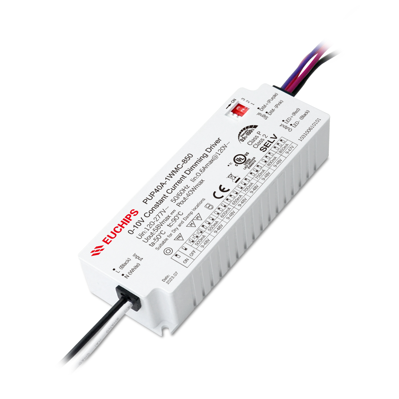 Euchips Electronics Inc PUP40A-1WMC-850 electronic component
