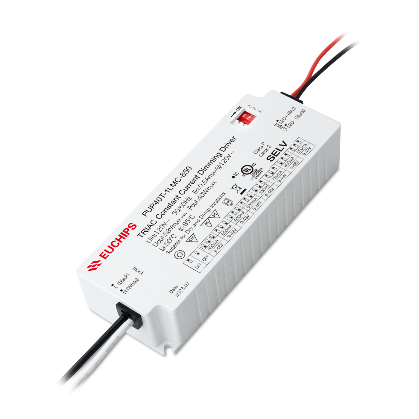Euchips Electronics Inc PUP40T-1LMC-850 electronic component