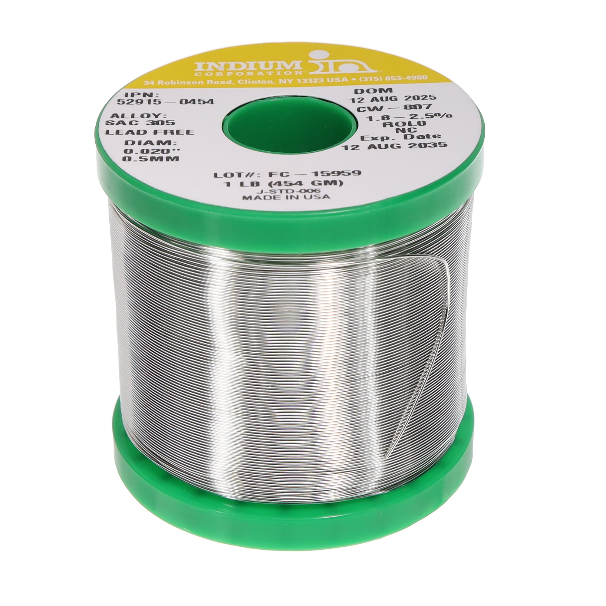 Indium Corporation of America WIREFC-53467-0454 electronic component