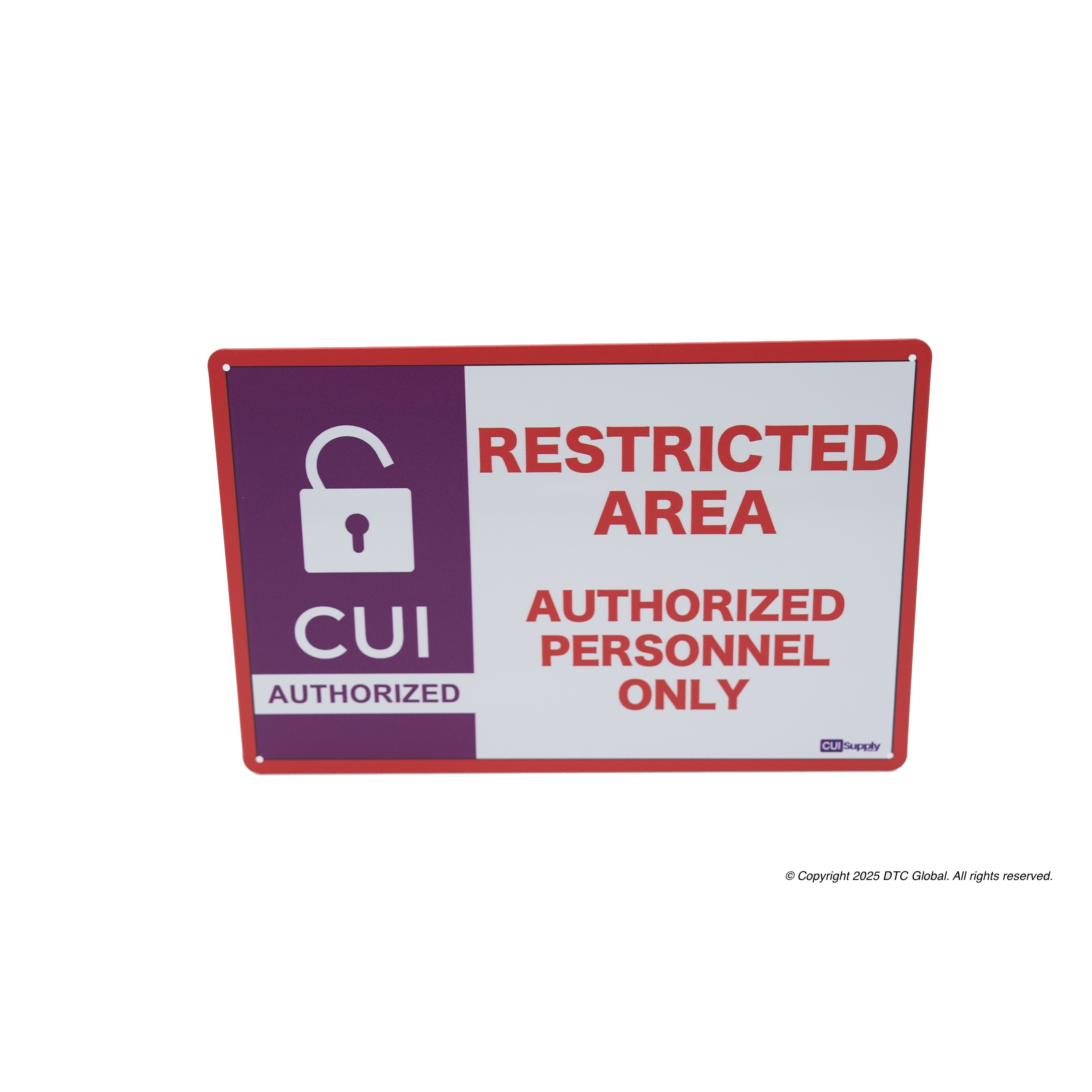CUI Supply CUI Restricted Area Notification Signs electronic component