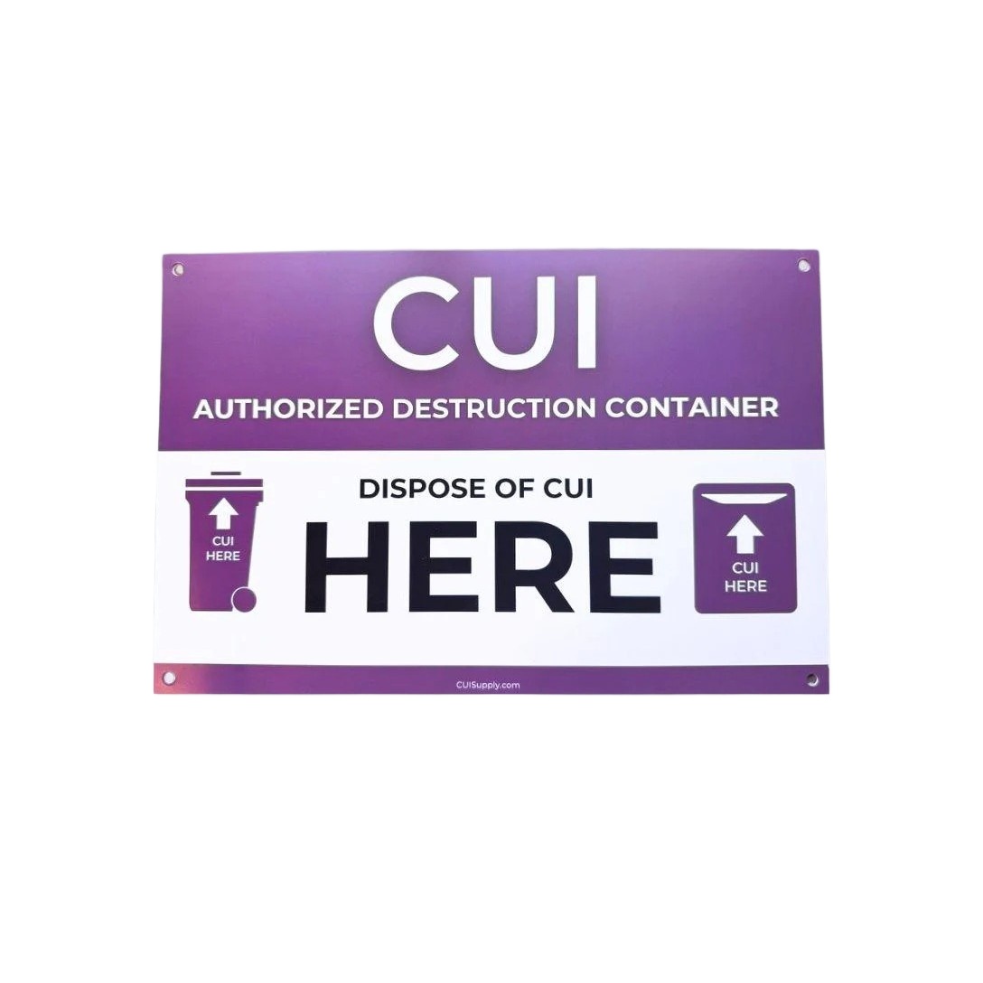 CUI Supply CUI-AUTHORIZED-DESTRUCTION-CONTAINER-SIGN electronic component